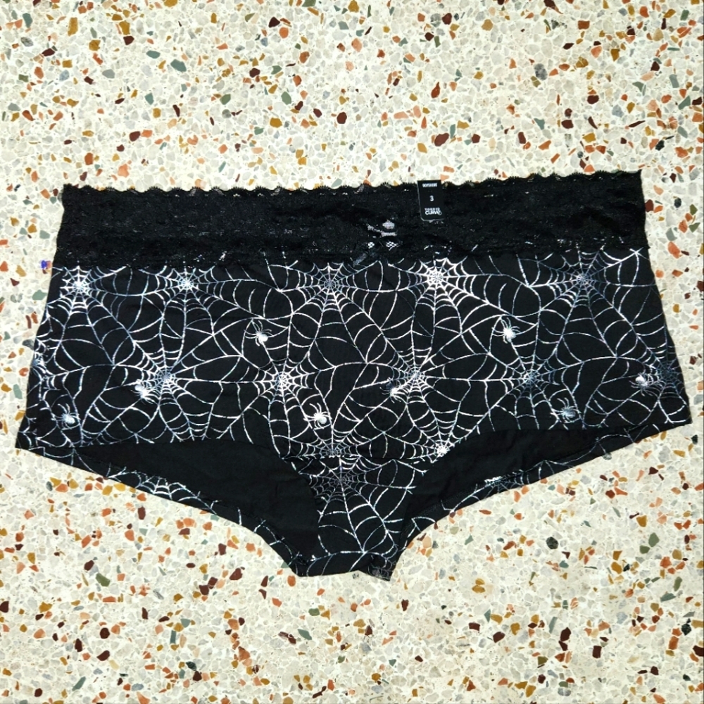 Torrid Cheeky Panties Halloween Spider Web Size 3